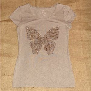 White House Black Market butterfly shirt